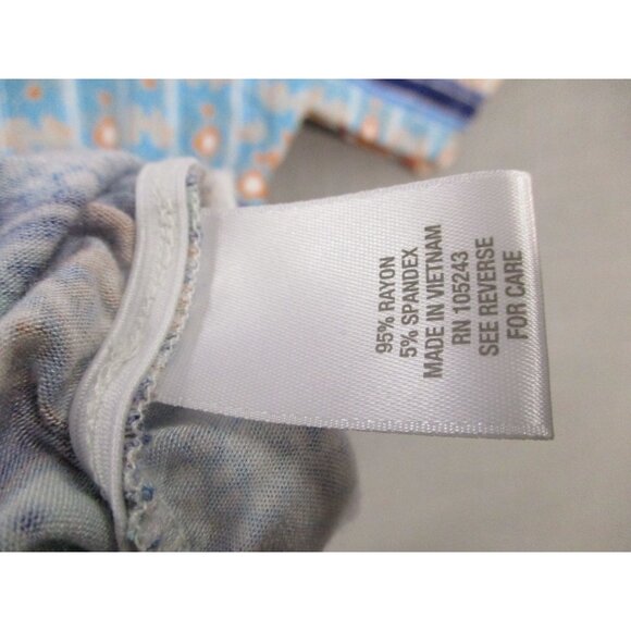 Womens 1X Multi-Color Patterned Tunic Top By Established 1962 Comfortable Fit - Picture 4 of 9